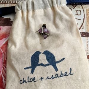 Chloe and Isabel Medina Amethyst stud earrings
